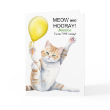 Barn 5-års födelsedag Söt serie katt med namn