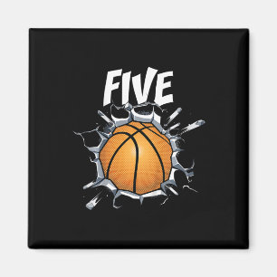 Barn 5 års Födelsedagsfest för basketboll 5 t Magnet