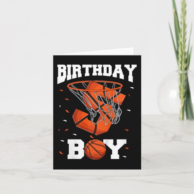 Barn 5:e födelsedag Basketball Kids Kort (Framsida)