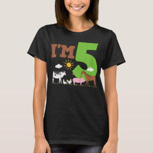 Barn 5:e födelsedag Boskap: fem T Shirt