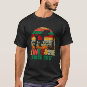 Barn 5:e födelsedag Dinosaur 5 år gammal aso T Shirt