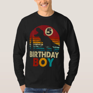 Barn 5:e födelsedag Dinosaur Rex 5 år gamla pojkar T Shirt