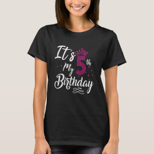 Barn 5:e födelsedag min 5:e födelsedag 5 år gammal t shirt
