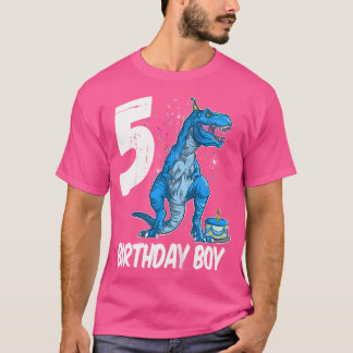 Barn 5:e födelsedag - t rex för 5 år gamla shirt