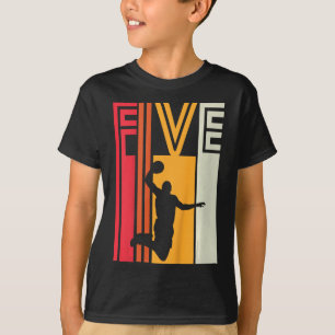 Barn 5:e födelsedagen Basketball Älskare Gift 5 år T Shirt
