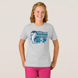 Barn 5:e födelsedagen Den här Coolan är delfinen f T Shirt