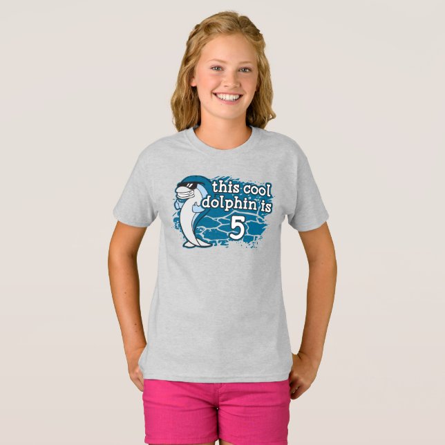 Barn 5:e födelsedagen Den här Coolan är delfinen f T Shirt (Hel framsida)
