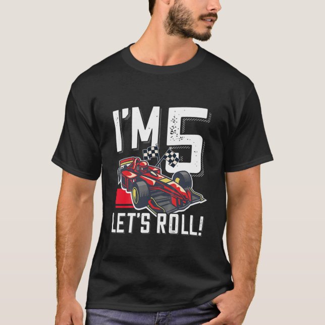 Barn 5:e födelsedagen, Grand Prix Tävla Car, sport T Shirt (Framsida)