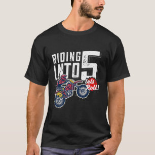 Barn 5:e födelsedagen Motor Kor, Dirt Bike, födels T Shirt