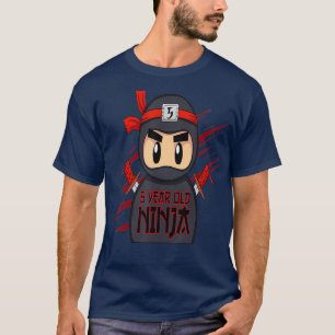 Barn 5:e födelsedagen NinjaBoys 5 år gammal T Shirt