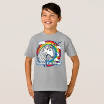 Barn 5:e födelsedagen Rainbow Unicorn Idag: