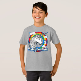 Barn 5:e födelsedagen Rainbow Unicorn Idag: T Shirt