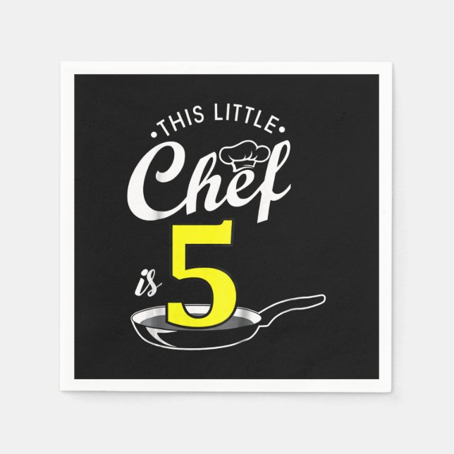 Barn 5:e födelsedagspresent | Cook 5-årig Pappersservett (Framsidan)