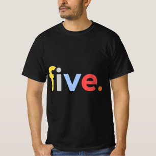 Barn 5:e födelsedagstjocken 5:e årsåldern 5-gåva t shirt