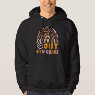 Barn 5:e Klass Studenten 2022 Peace Out 5:e Klass Hoodie