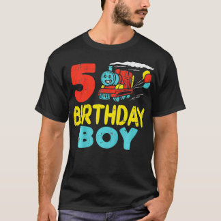 Barn 5 Födelsedag Tåg Cute Boys 5:e födelsedagen K T Shirt