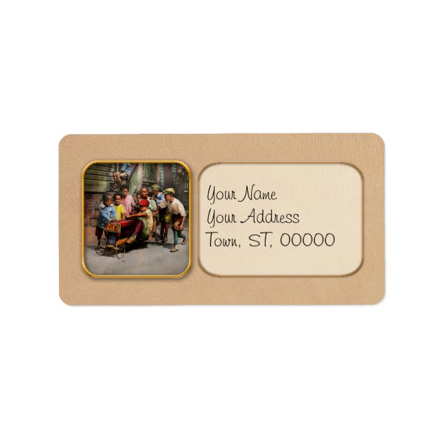 Barn - 5 gånger per charm 1915 adressetikett (Framsidan)