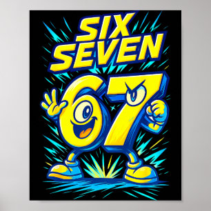 Barn 67 Sex Sju Italiensk Brainrot 6 7 Roligt Meme Poster