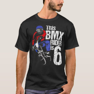 Barn 6 år gamla BMX Födelsedagsfest Boys Dirt Bike T Shirt