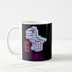 Barn 6 år gamla Byggnad blockerar Dino sex Saur Kaffemugg