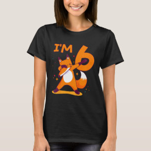 Barn 6 år gamla Dabbing Fox 6e-födelsedagen T Shirt