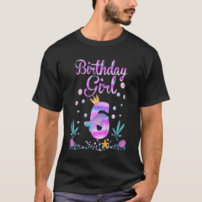 Barn 6 år gamla gåvor födelsedag 6e t shirt (Framsida)