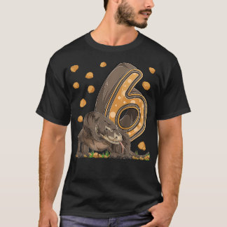 Barn 6 år gamla Komodo draon Reptile 6e födelsedag T Shirt