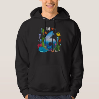 Barn 6 år gamla Ocean Life Whale Dolphin Shark 6e Hoodie