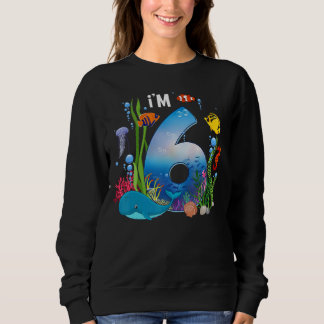 Barn 6 år gamla Ocean Life Whale Dolphin Shark 6e T Shirt