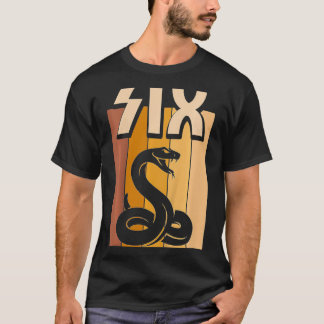 Barn 6 år gamla Snake Birthday Boy 6e Birthd T Shirt