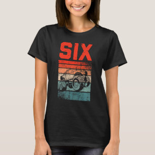 Barn 6 år gammal 6e-födelsedagstorgonster Lastbil T Shirt