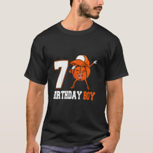Barn 6 år gammal dabbing Basketball 6e Birthday B T Shirt