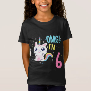 Barn 6 år gammal flicka från födelsedagskorgen t shirt