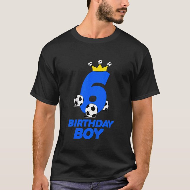 Barn 6 år gammal födelsedagstävling 6e Bday Sport  T Shirt (Framsida)