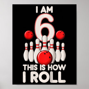 Barn 6 år gammal gångare Party 6e är födelsedagen Poster