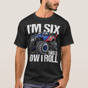 Barn 6 år gammal monster Lastbil Födelsedagsfest L T Shirt