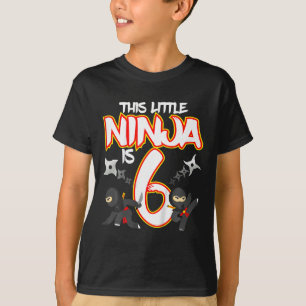 Barn 6 år gammal ninja födelsedagsfest kampsport t shirt