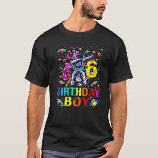Barn 6 år Gammal pojke Astronaut 6e Birthday Boy S T Shirt