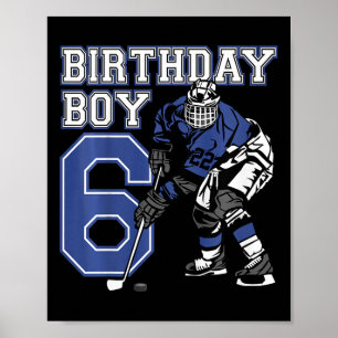 Barn 6 år ishockeytematiserad födelsedagsfest 6 poster