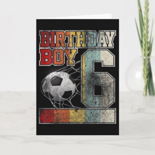 Barn 6-års födelsedags pojke fotbollströja 6 år ga kort