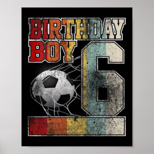Barn 6-års födelsedags pojke fotbollströja 6 år ga poster