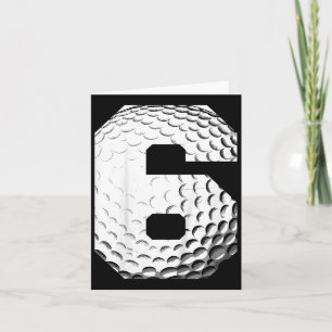 Barn 6-års födelsedags pojke golfspelare golf 6 år kort