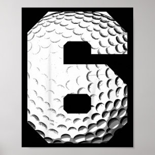 Barn 6-års födelsedags pojke golfspelare golf 6 år poster