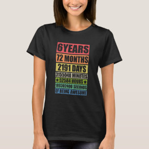 Barn 6e Birthday Vintage Retro 72 månader Celebra T Shirt