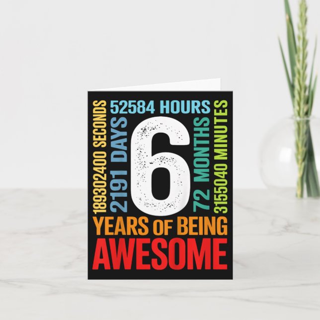 Barn 6e födelsedag 6 år gamla 72 månader pojkar fl kort (Framsida)