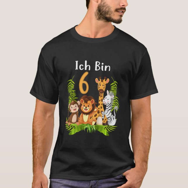 Barn 6e födelsedag 6 Barns födelsedag J T Shirt (Framsida)