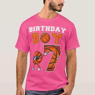 Barn 7 år Basketball Birthday Boy 7:e Birthday P T Shirt
