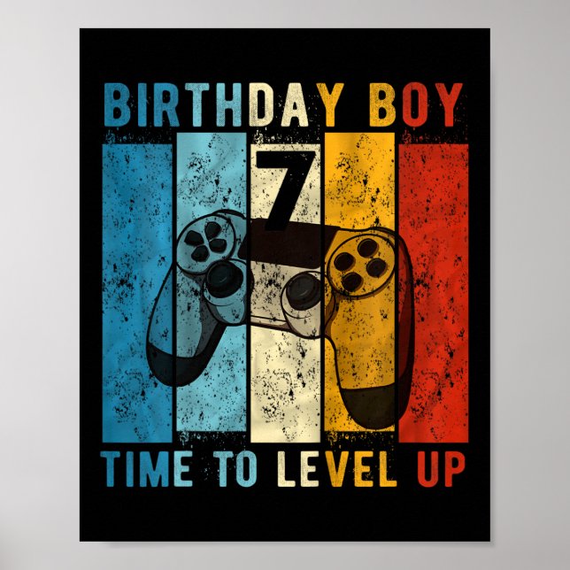 Barn 7 år födelsedags Pojke 7 Dags att Uppgradera  Poster (Framsidan)