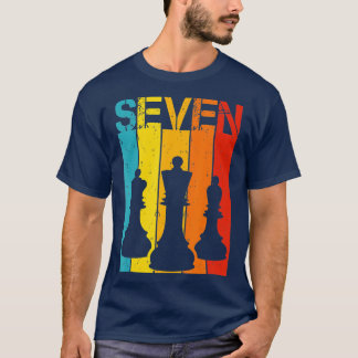 Barn 7 år gammal Chess Player Birthday Boy 7:e T Shirt