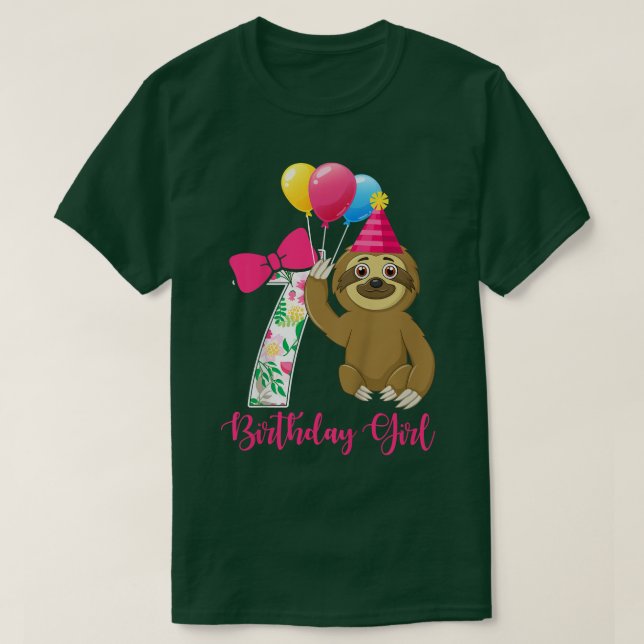 Barn 7 år gammal Coola Stuttidsballonger 7:e Bird T Shirt (Design framsida)